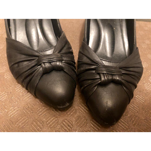 AOKI(アオキ)のおしゃれ‼️ オフィス AOKI 綺麗 パンプス ヒール ブラック 22.5cm レディースの靴/シューズ(ハイヒール/パンプス)の商品写真