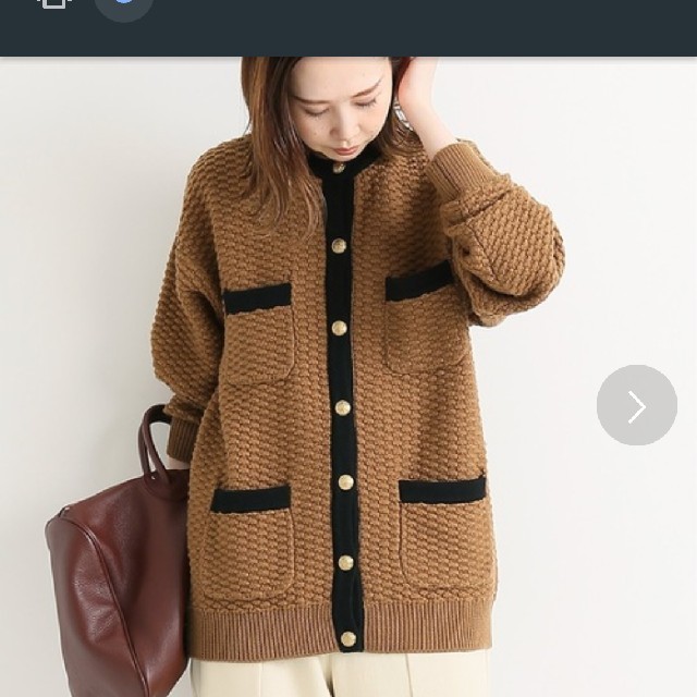 新品未使用☆タック編みトリミングカーディガン | フリマアプリ ラクマ