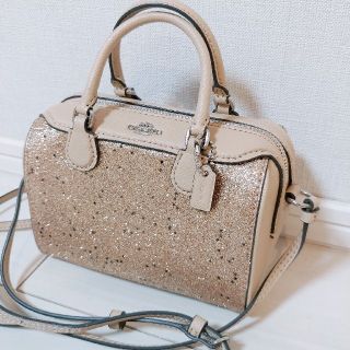 COACH ミニボストン F37747 ゴールド