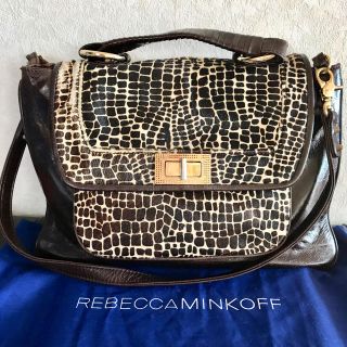 レベッカミンコフ(Rebecca Minkoff)のREBECCA MINKOFF レベッカミンコフ 牛革 トート ハンドバッグ(ハンドバッグ)