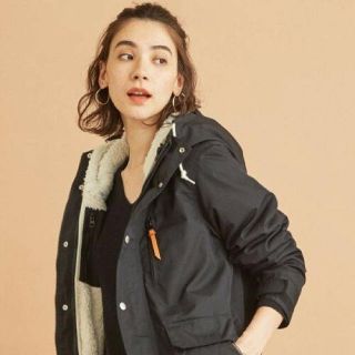 ビューティアンドユースユナイテッドアローズ(BEAUTY&YOUTH UNITED ARROWS)のBEAUTY&YOUTH ボアライナーマウンテンパーカー/黒/Mサイズ(ブルゾン)