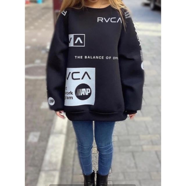 スウェット新品 RVCA ルーカ ボンディング トレーナー クルー スウェット S