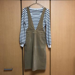 ユナイテッドアローズ(UNITED ARROWS)のTORRAZZO DONNA ベロア スカラップ サロペットスカート(ひざ丈スカート)