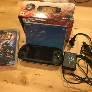 PSP3000 モンスターハンターポータブル3rdセット　ソフト1本他おまけつき