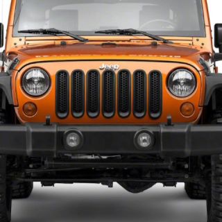 ジープ(Jeep)のJeep wrangler jk グリルインサート　マットブラック　(車外アクセサリ)