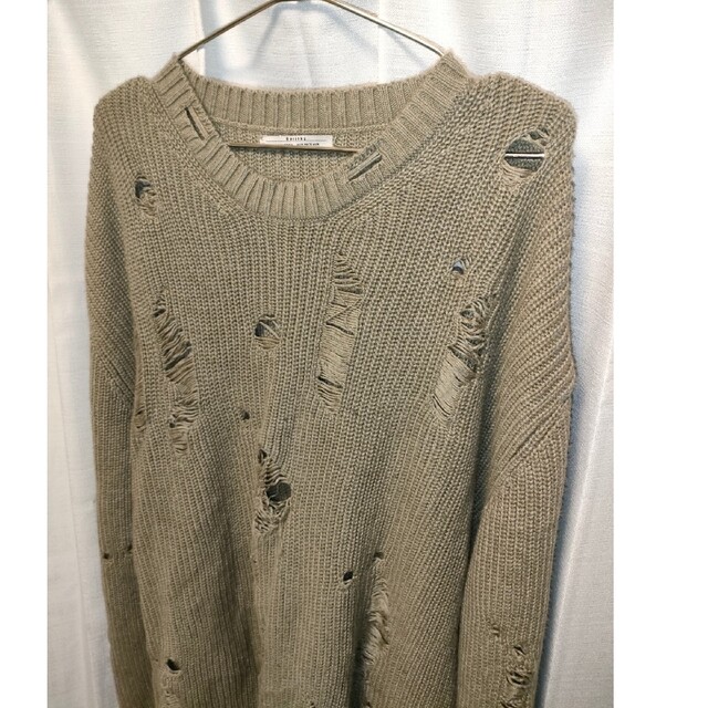 ZARA - ハイセンス ロング丈 ダメージ ニット セーター トップス ZARA - ハイセンス ロング丈 ダメージ ニット セーター トップス