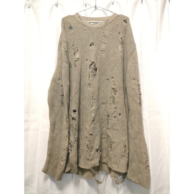 ZARA - ハイセンス ロング丈 ダメージ ニット セーター トップス ZARA - ハイセンス ロング丈 ダメージ ニット セーター トップス