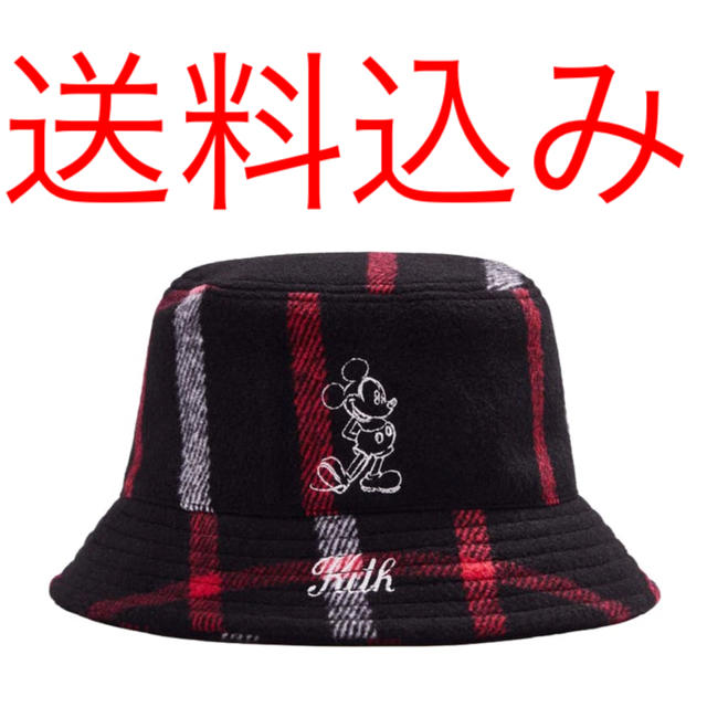 Kith Disney Wool Bucket Hat Plaid Black
