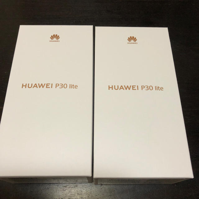 HUAWEI p30 lite ブラック　国内版SIMフリー　新品　未開封　2台スマートフォン/携帯電話