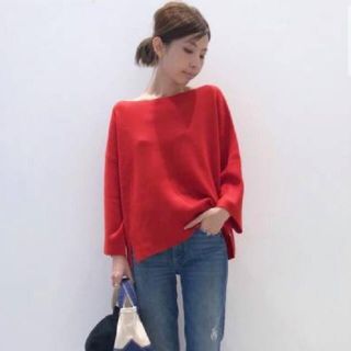 アパルトモンドゥーズィエムクラス(L'Appartement DEUXIEME CLASSE)のL'Appartement Wool Knit プルオーバー レッド　美品(ニット/セーター)