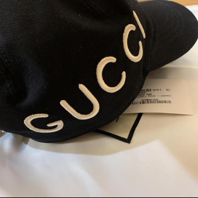 Gucci - 正規品 GUCCI グッチ キャップ 帽子 黒 XL 60の通販 by メロン