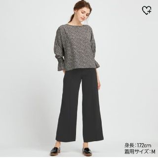 ユニクロ(UNIQLO)のUNIQLO ハイウェストドレープワイドストレートパンツ (カジュアルパンツ)