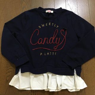 ピンクラテ(PINK-latte)のピンクラテ　紺色トレーナー140【値下げ】(Tシャツ/カットソー)