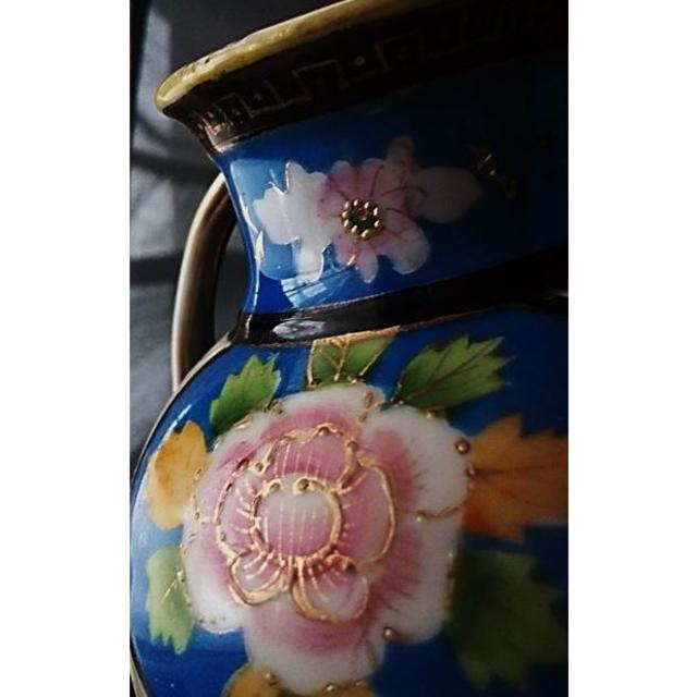 Noritake - 美品！オールドノリタケ 花瓶 アールデコ ブルー彩 1911年