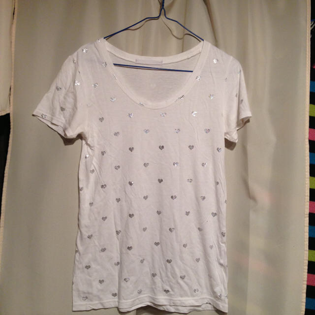 heather(ヘザー)のヘザー☆ハート柄Tシャツ♡♡♡ レディースのトップス(Tシャツ(半袖/袖なし))の商品写真