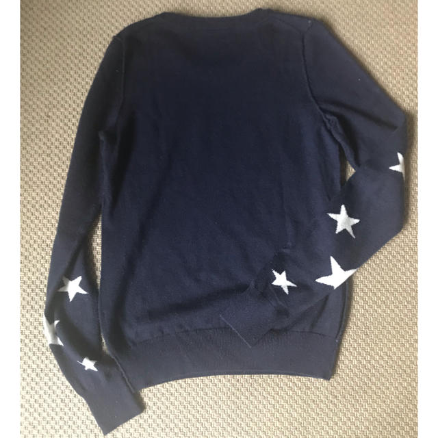 GAP(ギャップ)のお値下げ！GAP クルーネックニット 紺 スター レディースのトップス(ニット/セーター)の商品写真