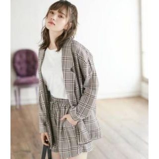 グレイル(GRL)の【yuu様専用】グレンチェックジャケット&パンツセットアップ(セット/コーデ)