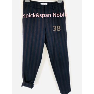 スピックアンドスパンノーブル(Spick and Span Noble)のspick&span Noble ストライプ スタイルアップ パンツ♡38(カジュアルパンツ)