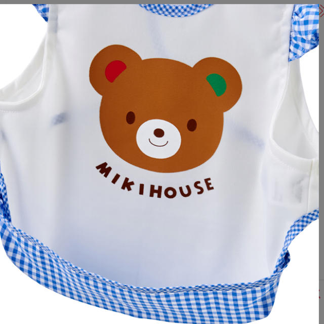 mikihouse(ミキハウス)のゆいたん様専用　mikihouse くまちゃんのエプロン キッズ/ベビー/マタニティの授乳/お食事用品(お食事エプロン)の商品写真