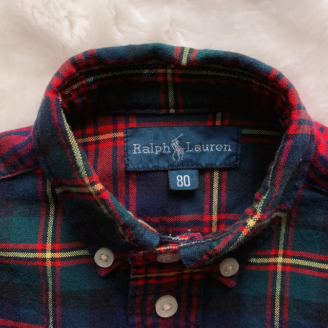 Ralph Lauren(ラルフローレン)の美品♡‬Ralph Lauren❤︎ボタンダウン チェックシャツ 90 キッズ/ベビー/マタニティのキッズ服男の子用(90cm~)(ブラウス)の商品写真