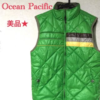 オーシャンパシフィック(OCEAN PACIFIC)の美品★ Ocean Pacific 男女兼用ダウンベスト グリーン(ダウンベスト)