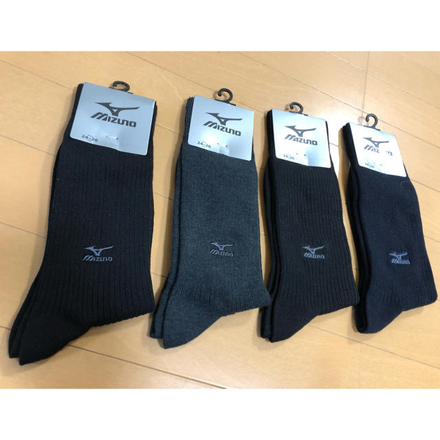 MIZUNO(ミズノ)の【値下げしました】ミズノ　紳士　靴下　4足セット メンズのレッグウェア(ソックス)の商品写真