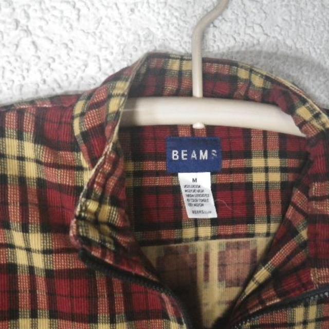 BEAMS(ビームス)の5162　BEAMS　ジップ　チェック　シャツ　コーデュロイ仕上げ メンズのトップス(シャツ)の商品写真