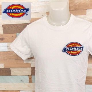 ディッキーズ(Dickies)の【Dickies】 美品 ディッキーズ ロゴデザイン半袖Tシャツ ホワイト S(Tシャツ/カットソー(半袖/袖なし))