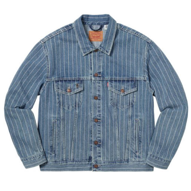 Supreme Levis Pinstripe Trucker Jacket M