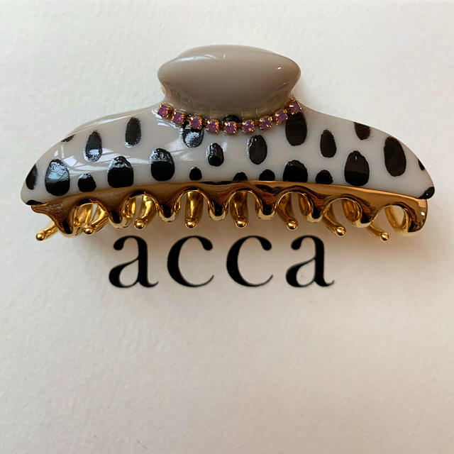 [新品]acca♡2019今季秋冬♡ダルメシアンドッツ 中クリップ