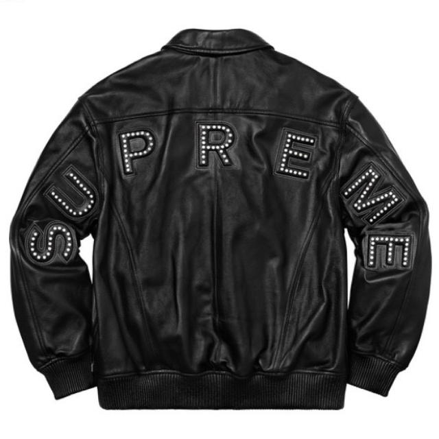 Supreme Studded Arc Logo Leather Jacket