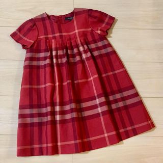 バーバリー(BURBERRY) 子供 ワンピース(女の子)（レッド/赤色系）の