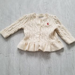 ポロラルフローレン(POLO RALPH LAUREN)の【コメント様専用】ラルフローレン キッズ ベビー ペプラムコットンニットカーデ(カーディガン/ボレロ)