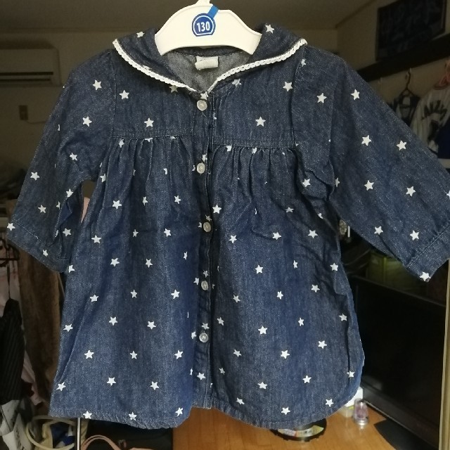 『KIDSデニムブラウス』sale中！ キッズ/ベビー/マタニティのキッズ服女の子用(90cm~)(ブラウス)の商品写真