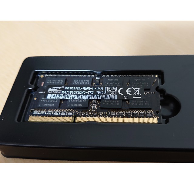 【新品 DDR3ノートPC用メモリ】PC3L-12800S 8GB× 2枚セット スマホ/家電/カメラのPC/タブレット(PCパーツ)の商品写真
