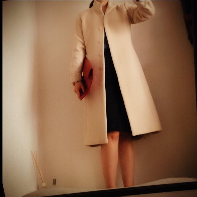 PROPORTION BODY DRESSING(プロポーションボディドレッシング)の白ロングコート レディースのジャケット/アウター(ロングコート)の商品写真