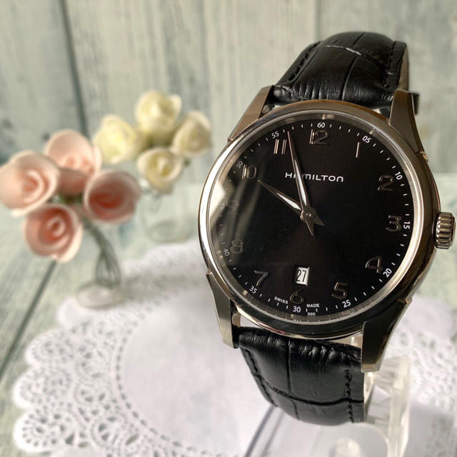 【美品】 HAMILTON ハミルトン 腕時計 ジャズマスター ブラック 腕時計(アナログ)