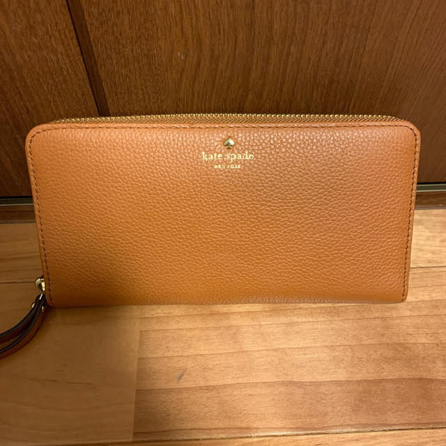 ケイトスペード 新品 長財布 レザー ブラウン系 大容量 - 財布 Kate spade 新品長財布