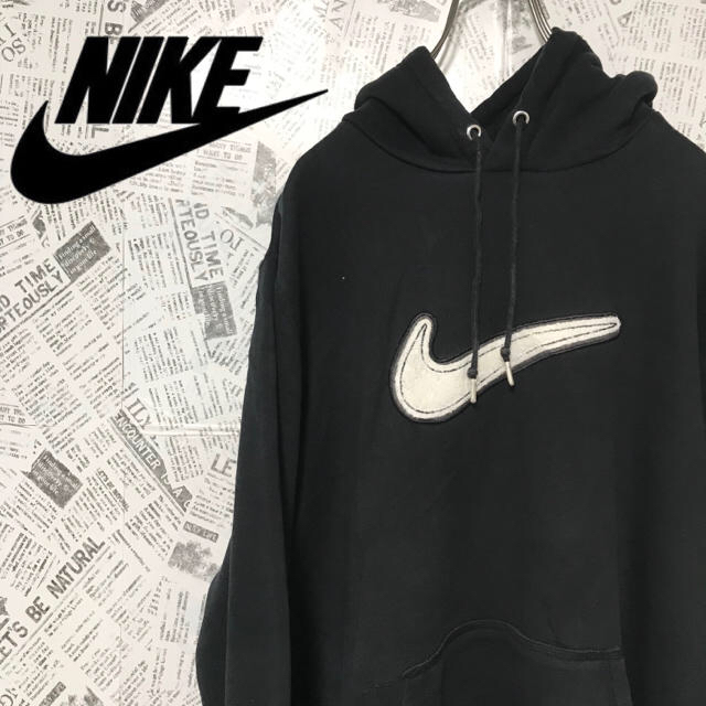 90s NIKE ナイキ パーカー ビッグスウォッシュロゴ ビッグサイズ