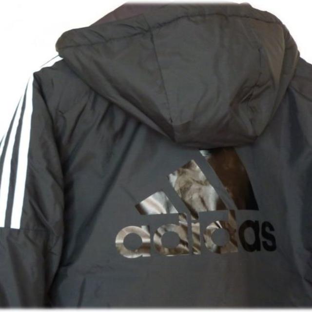 adidas(アディダス)の新品メンズS★定価15400円 アディダス adidas 黒ベンチコート レディースのジャケット/アウター(ダウンコート)の商品写真