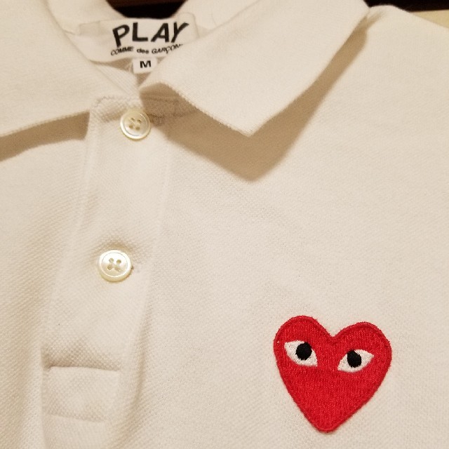 COMME des GARCONS(コムデギャルソン)のCOMME des GARCONS　ポロシャツ白　Msize レディースのトップス(ポロシャツ)の商品写真