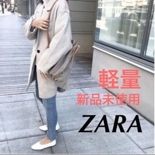 ザラ(ZARA)の【新品未使用】ZARA  軽量 ベージュ アウター ビッグシルエット　コート(チェスターコート)
