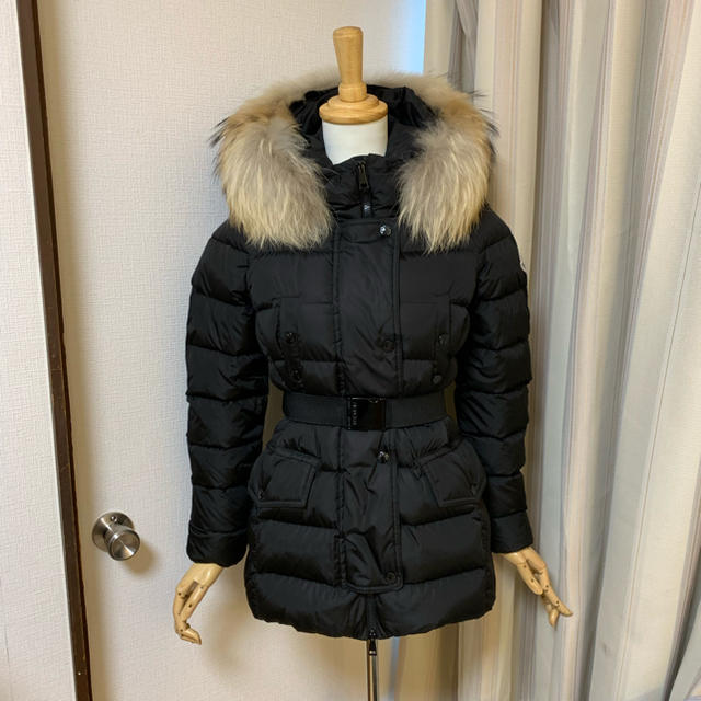 美品　豪華ファー　MONCLER CLIO 黒　0レディース