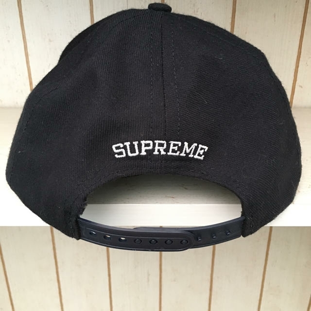 supreme ホルスの目6パネルキャップ 黒　美品　シュプリームホルスキャップ