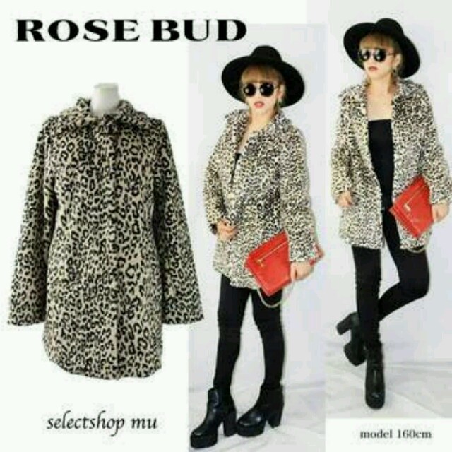 ROSE BUD(ローズバッド)の新品 ROSE BUD 豹柄ファーコート レディースのジャケット/アウター(毛皮/ファーコート)の商品写真