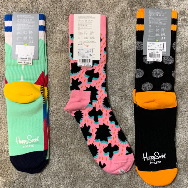 BEAMS(ビームス)のハッピーソックス レディース3足 定価5,720円 happy socks レディースのレッグウェア(ソックス)の商品写真