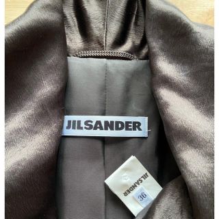 ジルサンダー(Jil Sander)のJil Sander サテン調ロングジャケット(テーラードジャケット)