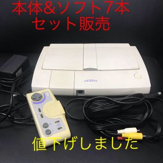 エヌイーシー(NEC)のＰＣエンジン　DUO-R　本体+付属品&ソフト7本　NEC PC Engine(家庭用ゲーム機本体)