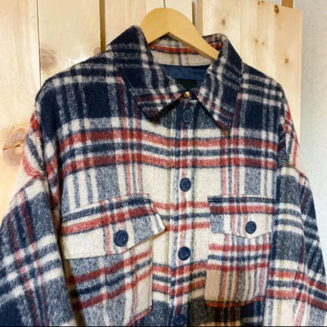 JEANASIS(ジーナシス)のジーナシス　シャギーBIGシャツコート レディースのジャケット/アウター(チェスターコート)の商品写真