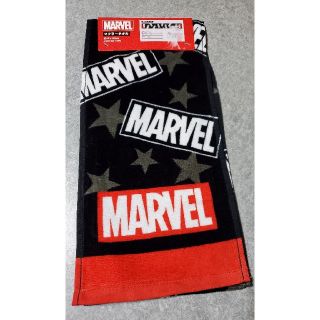 マーベル(MARVEL)のMARVEL　マーベル　マフラータオル 黒×赤　未使用　タグ付　スター(タオル)